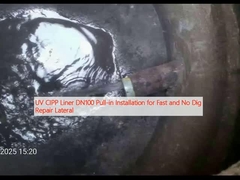 UV CIPP 라이너 DN100 빨라지고 발굴 없이 수리할 수 있는 후방에 튀는 설비
